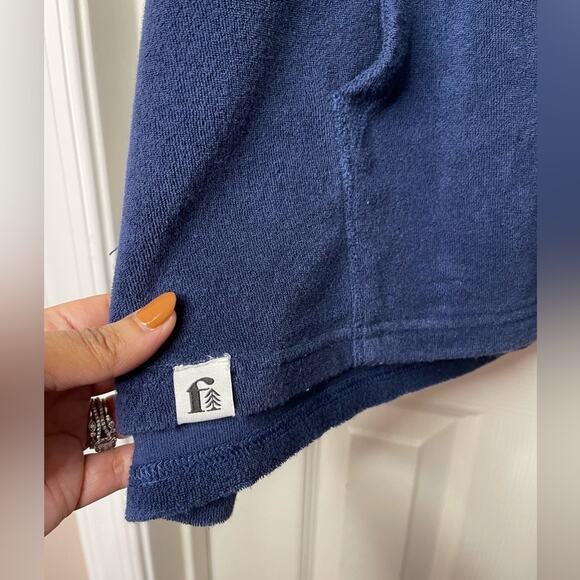 Fielder Bonobos Relaxed Fit Mens Beachy Blue Hooded Terry Cloth Shirt size XXL - Picture 4 of 7